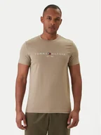 Koszulki męskie - Tommy Hilfiger T-Shirt Logo MW0MW11797 Zielony Regular Fit - miniaturka - grafika 1