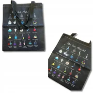 Torby i wózki na zakupy - Materiałowa Torba Na Ramię Z Motywem Medycznym Czarna 40x35cm - miniaturka - grafika 1