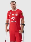 Koszulki sportowe męskie - 4F Koszulka replika wyjazdowa AMP Futbol męska - czerwona XXL - miniaturka - grafika 1