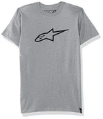 Koszulki męskie - Alpinestars Heritage Blaze Tee męski T-shirt, sportowa koszulka z krótkim rękawem, krój podkreślający sylwetkę, odzież sportowa outdoorowa szary szary/czarny S - miniaturka - grafika 1