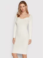Sukienki - Rinascimento Sukienka dzianinowa CFM0010711003 Biały Slim Fit - miniaturka - grafika 1