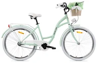 Rowery - Goetze, Rower Miejski Style 26" 1 Bieg Pistacjowo Biały, Kosz - miniaturka - grafika 1