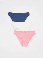 Majtki damskie - Reserved - Bawełniane majtki figi 3 pack - różowy - miniaturka - grafika 1