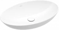 Umywalki - VILLEROY - BOCH 4A480001 Loop & Friends Umywalka stojąca na blacie 620 x 420 x 150 mm, Weiss Alpin, z przelewem, Nieszlifowany - miniaturka - grafika 1