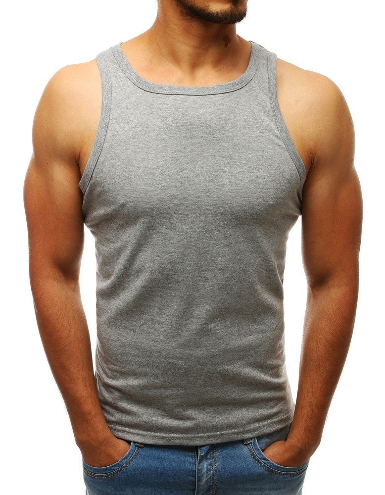Tank top męski bez nadruku szary Dstreet RX3587-XXL