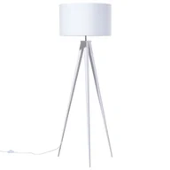 Lampy stojące - Beliani Lampa podłogowa Lampa podłogowa metalowa biała STILETTO 51119 - miniaturka - grafika 1