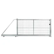 Ogrodzenia - Naterial Brama przesuwna Modus 3x1.5 m lewa srebrna - miniaturka - grafika 1