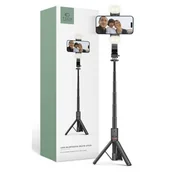 Selfie stick - Selfie Stick L05S Wireless statyw Tripod & Led Light Black - miniaturka - grafika 1