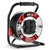 Przedłużacze i rozgałęźniki - Przedłużacz budowlany bębnowy wytrzymały 3x2,5 40m polski gniazda stałe - miniaturka - grafika 1