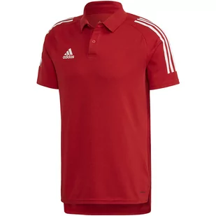 Koszulka męska adidas Condivo 20 Polo czerwono-biała ED9235 - Koszulki męskie - miniaturka - grafika 1