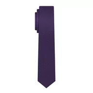 Krawaty i muchy męskie - Krawat fioletowy w kropki EM 20 - EM Men's Accessories - miniaturka - grafika 1