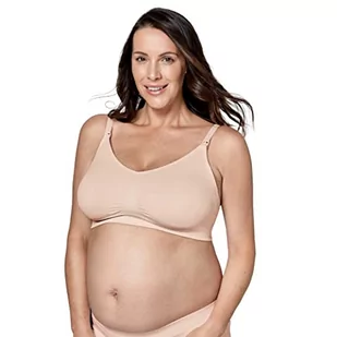 Medela Keep Cool Ultra biustonosz | Bezszwowy biustonosz ciążowy i karmienia z materiału Soft Touch z 6 strefami oddychania i dodatkowym wsparciem, Chai, S - Biustonosze - miniaturka - grafika 1