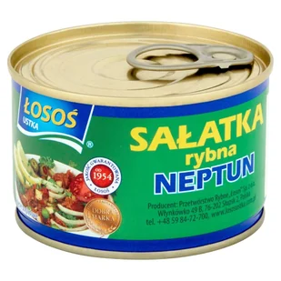 Łosoś Sałatka rybna Neptun 170 g Ustka - Konserwy i dania rybne - miniaturka - grafika 1