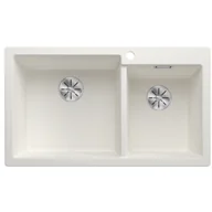 Zlewozmywaki - BLANCO 527640 Zlewozmywak PLEON 9 Silgranit biaŁy, lewa komora, InFino - miniaturka - grafika 1