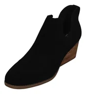 Botki damskie - TOMS Damskie botki Gwen, czarny zamsz, 40 EU, Czarny zamsz, 41 EU - miniaturka - grafika 1