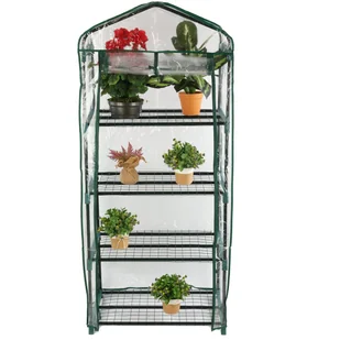 Mini Szklarnia Balkonowa Ogrodowa Regał 4 Półki 155x69x49 cm - Szklarnie ogrodowe - miniaturka - grafika 1