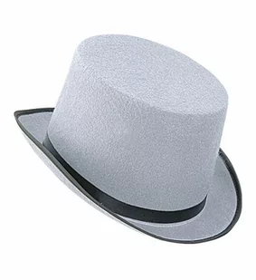 Cylinder top, szary, rozmiar uniwersalny - Dodatki do strojów karnawałowych - miniaturka - grafika 1