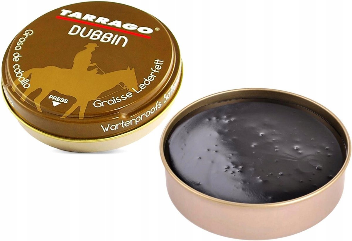 CZARNA Wodoodporna PASTA + IMPREGNAT do butów TŁUSZCZ TARRAGO DUBBIN 100 ml G9-85