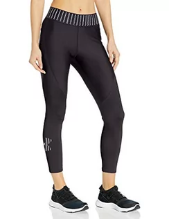 Spodnie damskie - Under Armour Damskie spodnie HeatGear nowość botki Crop Capri, czarne (001)/czarne, L 1351705-001-Large - grafika 1