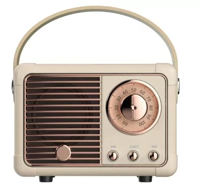 GŁOŚNIK BLUETOOTH RADIO RETRO PREZENT BIAŁY