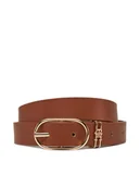 Paski - Tommy Hilfiger Pasek Damski Feminine 2.5 AW0AW17494 Brązowy - miniaturka - grafika 1