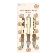 Długopisy - Długopisy żelowe czarne Kapibara 3 szt. - miniaturka - grafika 1