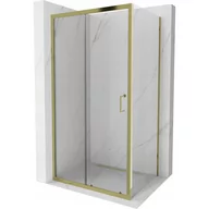 Kabiny prysznicowe - Mexen Apia kabina prysznicowa rozsuwana 120x80 cm, transparent, złota 5907709153486 - miniaturka - grafika 1