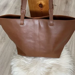 Brązowa torba ze skóry Shopperka na ramię. - Torebki damskie - miniaturka - grafika 1