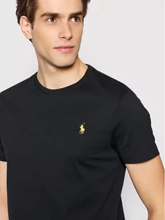 Koszulki męskie - Ralph Lauren Polo T-Shirt 710766890001 Czarny Slim Fit - grafika 1
