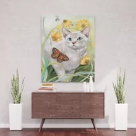 Malowanie po numerach - Kocia przygoda na łące - Malowanie po numerach 50x40 cm - miniaturka - grafika 1