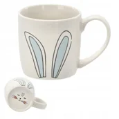 Kubki dla dzieci - Kubek dla dzieci CERAMICZNY zające uszy MIŁY 270 ml - miniaturka - grafika 1
