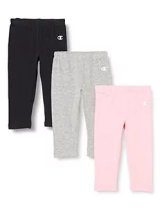 Champion Legginsy modelujące dla dziewczynek (3 sztuki), (Nero/Grigio Melange Chiaro/Rosa Confetto), 6 Miesiące - Legginsy - miniaturka - grafika 1