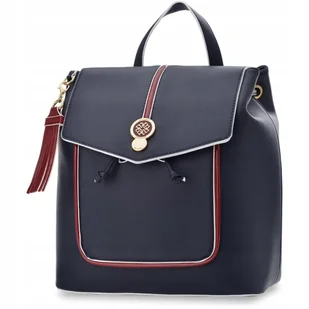 Monnari Elegancki Plecak Damski Ze Ściągaczem Plecaczek Miejski Z Klapą - Torebki damskie - miniaturka - grafika 1