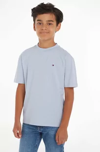 Tommy Hilfiger t-shirt bawełniany dziecięcy kolor niebieski gładki - Koszulki dla chłopców - miniaturka - grafika 1
