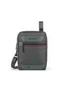 Teczki i aktówki - Piquadro Piquadro, Trakai, Recycled Materials, Small, Crossbody Bag, Green, 27 x 21 x 5 cm, For Men For Men - miniaturka - grafika 1