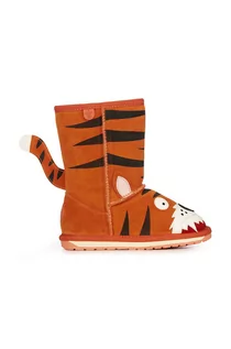 Buty dla dziewczynek - Emu Australia śniegowce zamszowe dziecięce Tiger kolor pomarańczowy - grafika 1