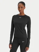 Koszulki i topy damskie - Reebok Koszulka techniczna RK25604CCW Czarny Slim Fit - miniaturka - grafika 1