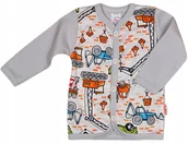 Kaftaniki dla niemowląt - KAFTANIK koszulka ROZPINANY, KOPARKI, 74 KLEKLE - miniaturka - grafika 1