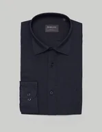 Koszule męskie - koszula lentane 00477 długi rękaw granatowy slim fit - miniaturka - grafika 1