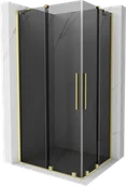 Kabiny prysznicowe - Mexen Velar Duo kabina prysznicowa rozsuwana 90x80 cm, grafit, złota szczotkowana - 871-090-080-42-55 - miniaturka - grafika 1