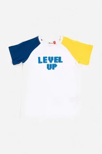 Koszulki dla chłopców - Lego t-shirt dziecięcy kolor biały wzorzysty Koszulka Lego Wear Lwtinus 302 T-shirt SS 11010440 100 - grafika 1