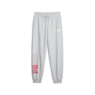 Dresy damskie - PUMA Damskie spodnie dresowe Power Colorblock Fl dzianinowe spodnie - miniaturka - grafika 1