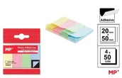 Zakładki do książek - Karteczki samoprzylepne 20x50mm 4x50szt - MP Main Paper - miniaturka - grafika 1