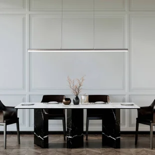 FISCHER & HONSEL Lampa wisząca Borena, możliwość ściemniania, aluminiowy / szary / cynkowy, salon / jadalnia, metal - Lampy sufitowe - miniaturka - grafika 1