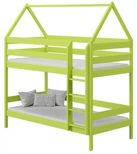 Zielone łóżko przypominające domek z materacami - Zuzu 3X 200x90 cm - Łóżka dla dzieci i młodzieży - miniaturka - grafika 1