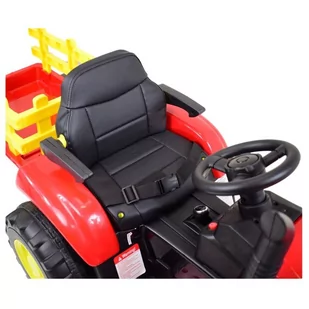 Mega Traktor Na Akumulator Z Przyczepą Czerwony /hl3388 - Pojazdy elektryczne dla dzieci - miniaturka - grafika 16