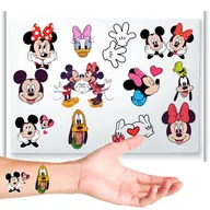 Zabawki kreatywne - TATUAŻE MYSZKA MIKI I MINNIE TYMCZASOWE DLA DZIECI DZIECIĘCE WZORY 12szt - miniaturka - grafika 1