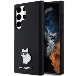 Karl Lagerfeld KLHCS23LSMHCNPK S23 Ultra S918 czarny/black hardcase Silicone Choupette Metal Pin - Etui i futerały do telefonów - miniaturka - grafika 10