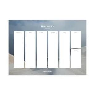 Tygodniowy planer biurkowy PaperDesk A4, 120 g/m2 - Dune - Planery - miniaturka - grafika 1