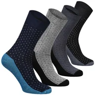 Skarpetki męskie - 4X SKARPETKI MĘSKIE, GARNITUROWE WZORY PL PRODUCENT DORASOCKS ZESTAW 41/43 - miniaturka - grafika 1